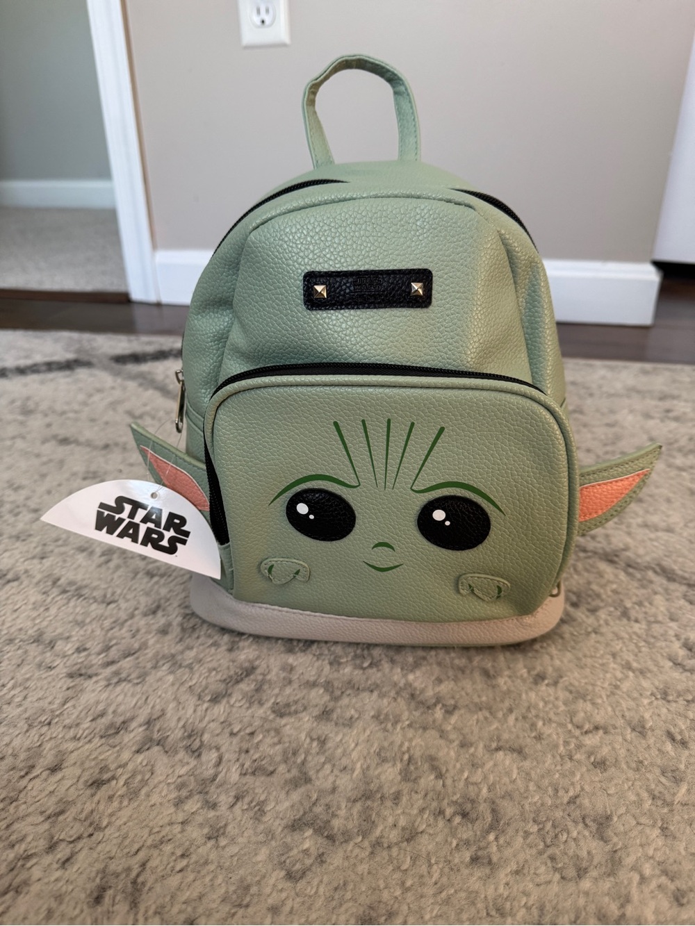Star Wars Grogu Baby Yoda Mini Backpack | NWT Green Faux Leather Bag